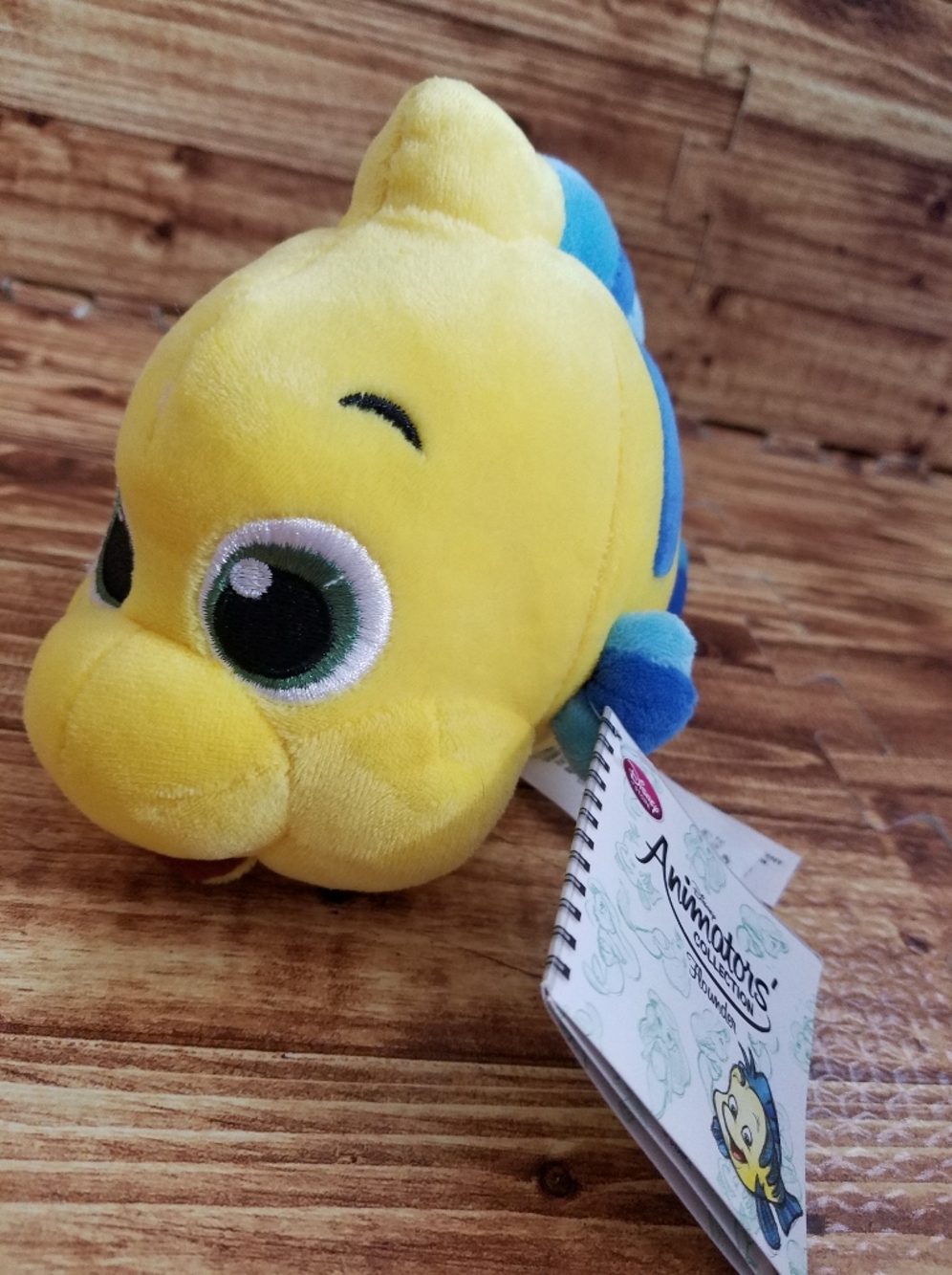 Disney Store Flounder Stuffed Animal Plush Littlw Mermaid Animators' Collection